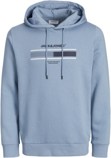Jack & Jones South Hoodie Light Blue - Sweatshirts & hoodies - Sweatshirt & Camisolas com Capuz tamanhos grandes