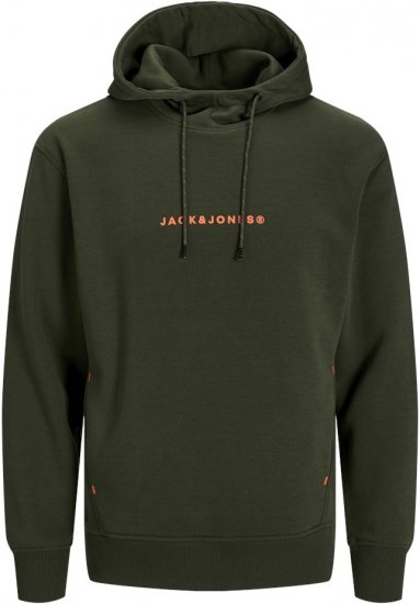 Jack & Jones TREE Hoodie Kombu Green - Sweatshirts & hoodies - Sweatshirt & Camisolas com Capuz tamanhos grandes