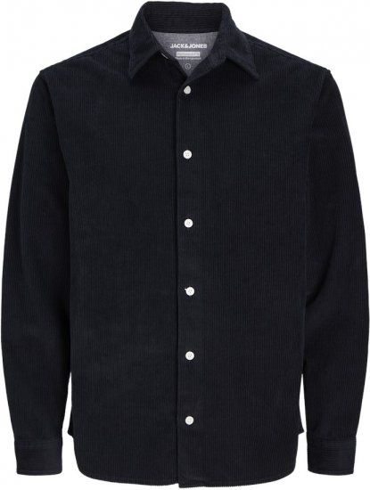 Jack & Jones CORDUROY Shirt Black - Camisas - Camisas Homem Tamanhos Grandes