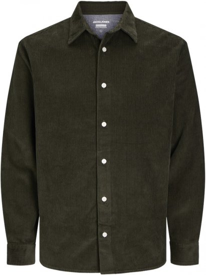 Jack & Jones CORDUROY Shirt Green - Camisas - Camisas Homem Tamanhos Grandes