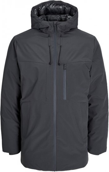 Jack & Jones PAYNE Windproof Parka Dark Grey - Casacos - Casacos Homem Tamanhos Grandes