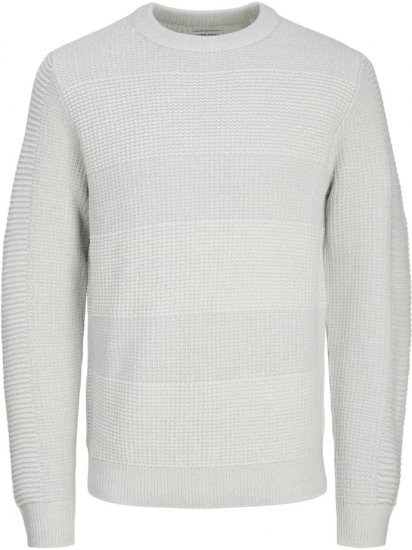 Jack & Jones HUGO Knitted Sweater White - Sweatshirts & hoodies - Sweatshirt & Camisolas com Capuz tamanhos grandes