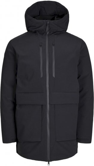 Jack & Jones CHARLIE Windproof Parka Black - Casacos - Casacos Homem Tamanhos Grandes