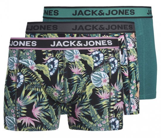 Jack & Jones JACDREW Trunks 3-Pack Multi-Colour - Roupa Interior & natação - Roupa interior Homem Tamanhos Grandes