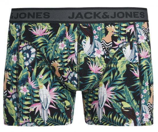 Jack & Jones JACDREW Trunks 3-Pack Multi-Colour - Roupa Interior & natação - Roupa interior Homem Tamanhos Grandes