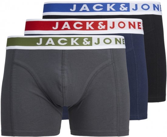 Jack & Jones JACKARIM Trunks 3-Pack Red - Roupa Interior & natação - Roupa interior Homem Tamanhos Grandes