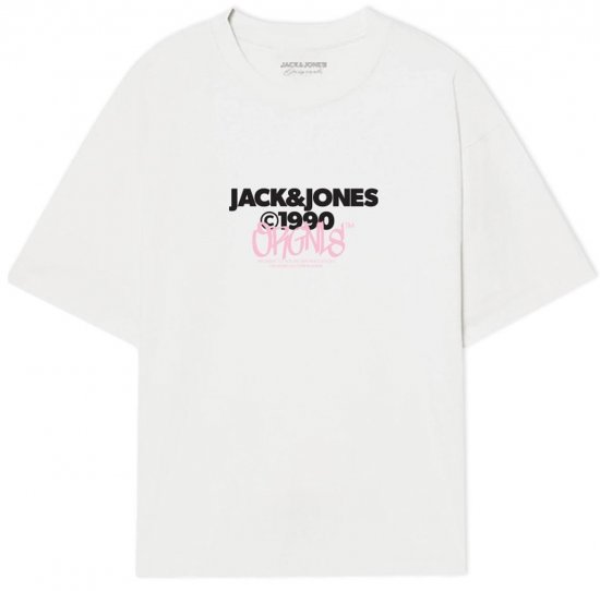 Jack & Jones JORBUSHWICK T-Shirt Bright White - T-shirts - T-shirts Homem Tamanhos Grandes