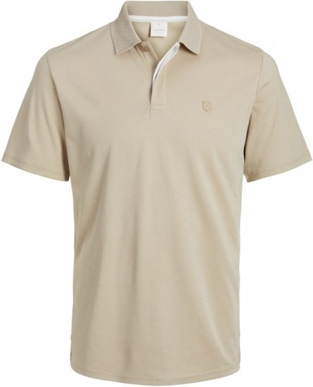 Jack & Jones Rodney Polo Shirt Fields Of Rye - Pólos - Pólos Tamanhos Grandes Homem