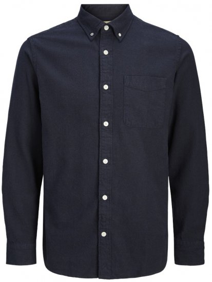 Jack & Jones Brook Twill Long Sleeve Shirt Dark Navy - Camisas - Camisas Homem Tamanhos Grandes