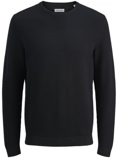 Jack & Jones Otto Crew Neck Knit Pullover Black - Sweatshirts & Hoodies - Sweatshirt & Camisolas com Capuz tamanhos grandes