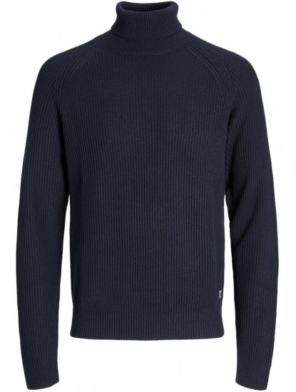 Jack & Jones Pannel Roll Neck Knit Pullover Sky Captain - Sweatshirts & hoodies - Sweatshirt & Camisolas com Capuz tamanhos grandes