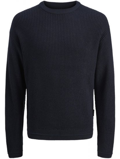 Jack & Jones Kaito Knit Crew Neck Pullover Sky Captain - Sweatshirts & hoodies - Sweatshirt & Camisolas com Capuz tamanhos grandes