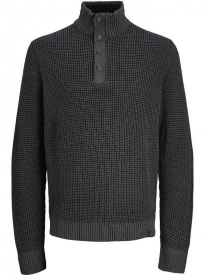 Jack & Jones Ethan High Neck Knit Pullover Black - Sweatshirts & hoodies - Sweatshirt & Camisolas com Capuz tamanhos grandes