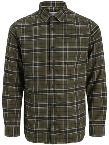 Jack & Jones James Long Sleeve Flannel Shirt Rosin - Camisas - Camisas Homem Tamanhos Grandes