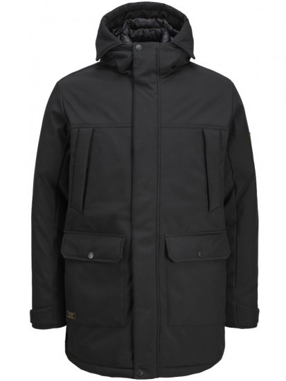 Jack & Jones Finn Softshell Parka Black - Casacos - Casacos Homem Tamanhos Grandes