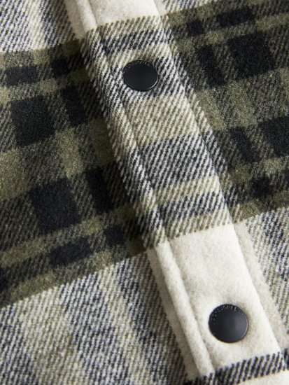 Jack & Jones Zac Teddy Long Sleeve Overshirt Jacket Dusty Olive - Casacos - Casacos Homem Tamanhos Grandes