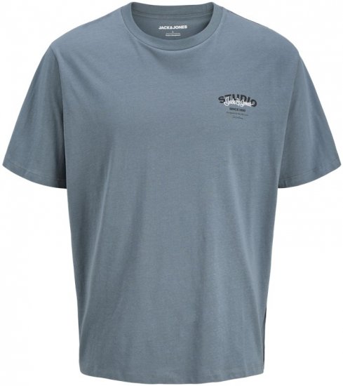 Jack & Jones Yuki Crew Neck T-Shirt Stormy Weather - T-shirts - T-shirts Homem Tamanhos Grandes