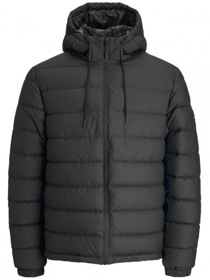 Jack & Jones Point PU Puffer Jacket Black - Casacos - Casacos Homem Tamanhos Grandes