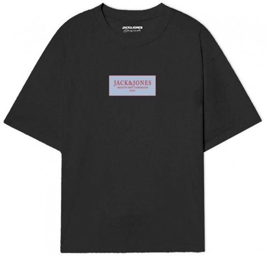 Jack & Jones Greene Crew Neck T-Shirt Black - T-shirts - T-shirts Homem Tamanhos Grandes