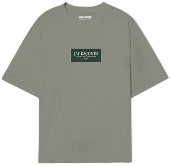 Jack & Jones Greene Crew Neck T-Shirt Seagrass - T-shirts - T-shirts Homem Tamanhos Grandes