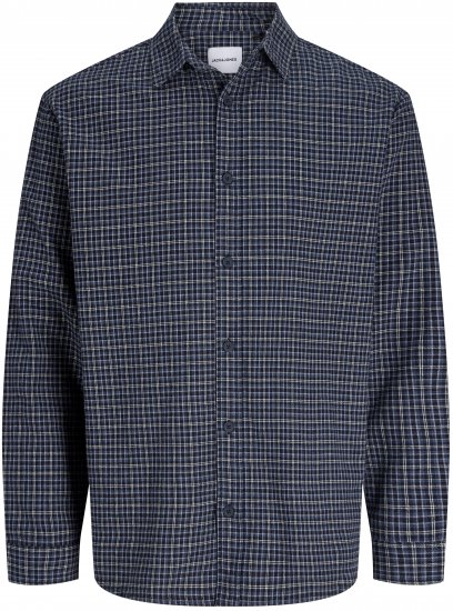 Jack & Jones Carter Check Shirt Navy Blazer - Camisas - Camisas Homem Tamanhos Grandes