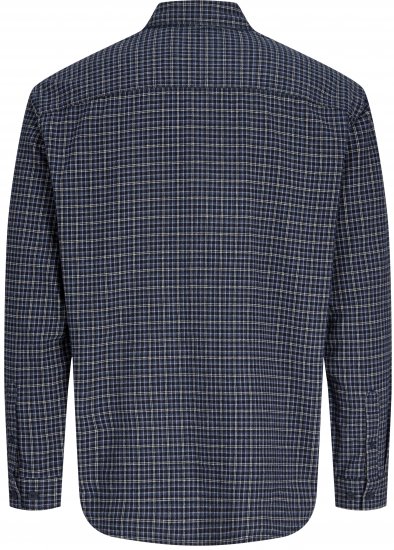 Jack & Jones Carter Check Shirt Navy Blazer - Camisas - Camisas Homem Tamanhos Grandes