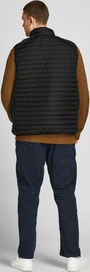 Jack & Jones MULTI BODYWARMER With COLLAR Black - Casacos - Casacos Homem Tamanhos Grandes