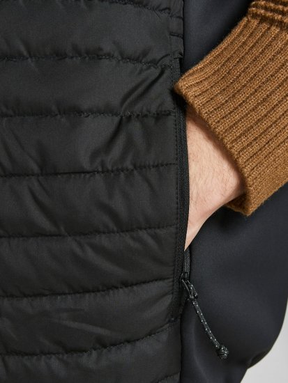 Jack & Jones MULTI BODYWARMER With COLLAR Black - Casacos - Casacos Homem Tamanhos Grandes