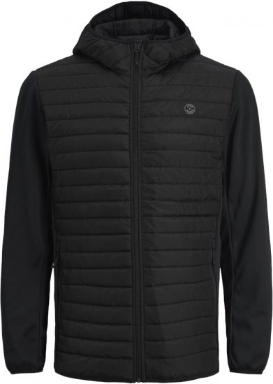 Jack & Jones MULTI QUILTED SET-IN Sleeves Jacket Black - Casacos - Casacos Homem Tamanhos Grandes