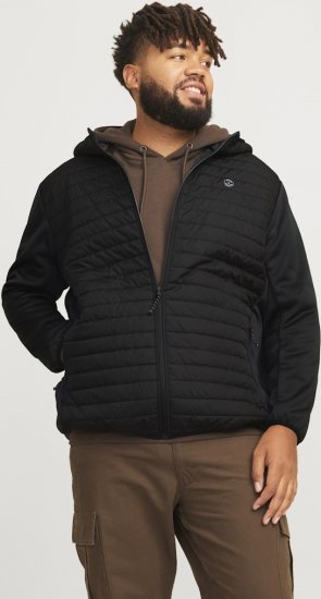Jack & Jones MULTI QUILTED SET-IN Sleeves Jacket Black - Casacos - Casacos Homem Tamanhos Grandes