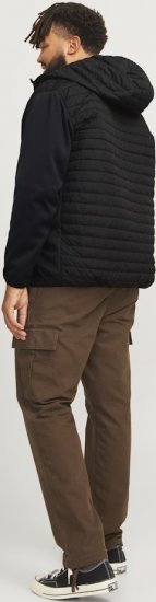 Jack & Jones MULTI QUILTED SET-IN Sleeves Jacket Black - Casacos - Casacos Homem Tamanhos Grandes
