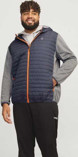 Jack & Jones MULTI QUILTED SET-IN Sleeves Jacket Grey Melange - Casacos - Casacos Homem Tamanhos Grandes