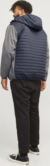 Jack & Jones MULTI QUILTED SET-IN Sleeves Jacket Grey Melange - Casacos - Casacos Homem Tamanhos Grandes