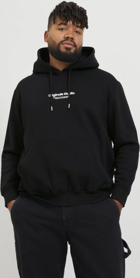 Jack & Jones ESTERBRO Hoodie Black - Sweatshirts & hoodies - Sweatshirt & Camisolas com Capuz tamanhos grandes