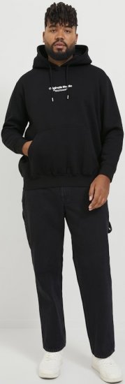 Jack & Jones ESTERBRO Hoodie Black - Sweatshirts & hoodies - Sweatshirt & Camisolas com Capuz tamanhos grandes