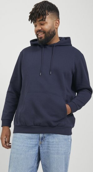 Jack & Jones BRADLEY Hoodie Navy Blazer - Sweatshirts & hoodies - Sweatshirt & Camisolas com Capuz tamanhos grandes