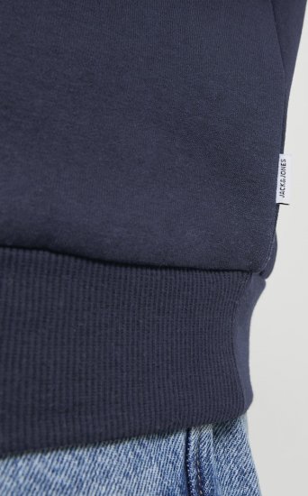 Jack & Jones BRADLEY Hoodie Navy Blazer - Sweatshirts & hoodies - Sweatshirt & Camisolas com Capuz tamanhos grandes