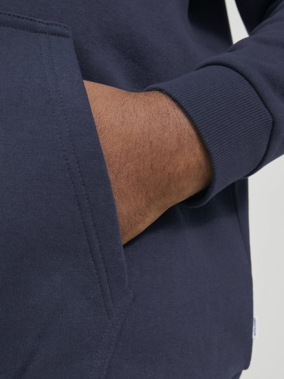 Jack & Jones BRADLEY Hoodie Navy Blazer - Sweatshirts & hoodies - Sweatshirt & Camisolas com Capuz tamanhos grandes