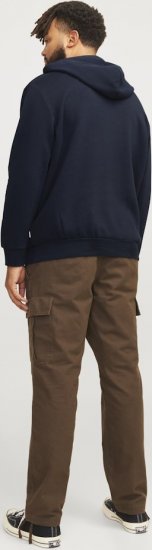 Jack & Jones CORP LOGO PLAY 5 Print Hoodie Navy Blazer - Sweatshirts & hoodies - Sweatshirt & Camisolas com Capuz tamanhos grandes