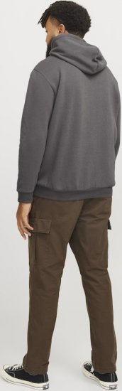 Jack & Jones BRADLEY Hoodie Grey - Sweatshirts & hoodies - Sweatshirt & Camisolas com Capuz tamanhos grandes