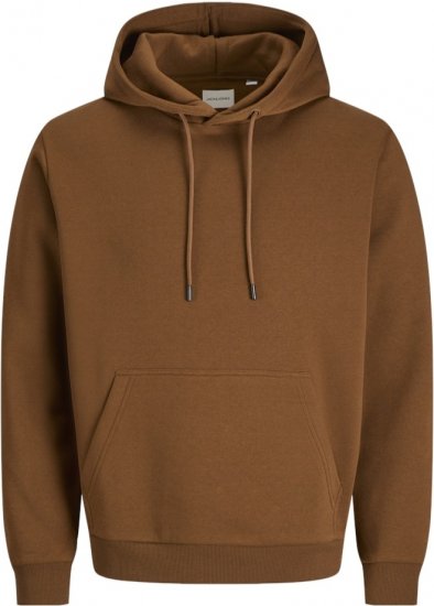 Jack & Jones BRADLEY Hoodie Brown - Sweatshirts & hoodies - Sweatshirt & Camisolas com Capuz tamanhos grandes