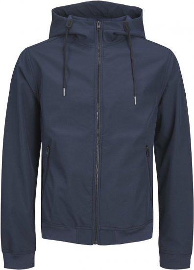 Jack & Jones BASIC Water-Resistant Softshell Jacket Navy Blazer - Casacos - Casacos Homem Tamanhos Grandes