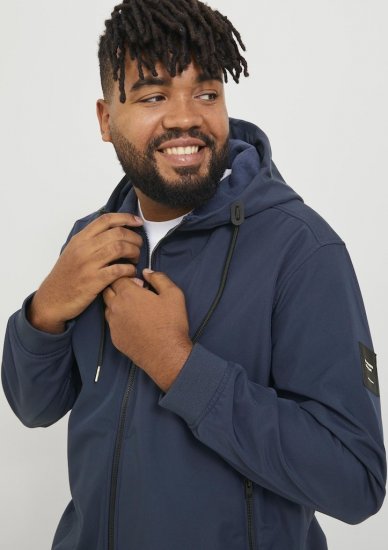 Jack & Jones BASIC Water-Resistant Softshell Jacket Navy Blazer - Casacos - Casacos Homem Tamanhos Grandes