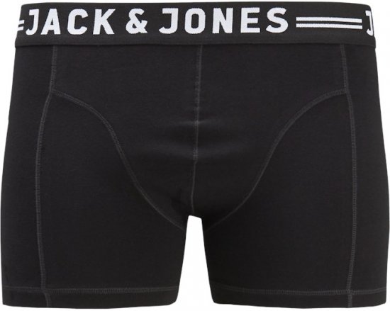 Jack & Jones SENSE Trunks 3-Pack Black - Roupa Interior & natação - Roupa interior Homem Tamanhos Grandes
