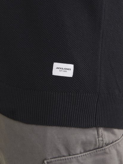 Jack & Jones HILL Knitted Sweater Black - Sweatshirts & hoodies - Sweatshirt & Camisolas com Capuz tamanhos grandes