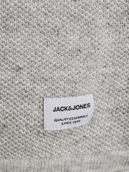 Jack & Jones HILL Knitted Sweater Light Grey Melange - Sweatshirts & hoodies - Sweatshirt & Camisolas com Capuz tamanhos grandes