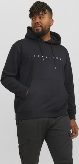 Jack & Jones STAR Hoodie Black - Sweatshirts & hoodies - Sweatshirt & Camisolas com Capuz tamanhos grandes