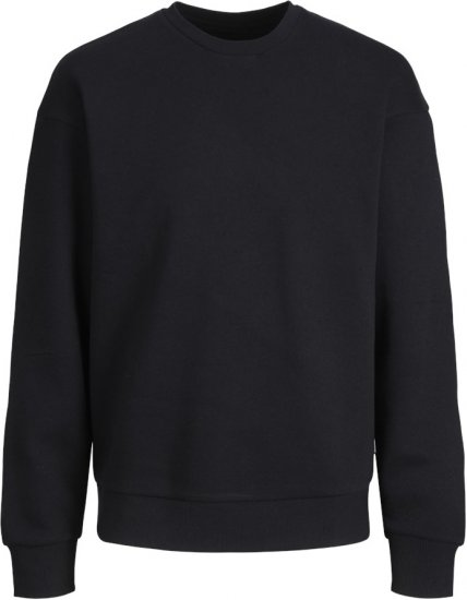 Jack & Jones BRADLEY Sweatshirt Black - Sweatshirts & hoodies - Sweatshirt & Camisolas com Capuz tamanhos grandes