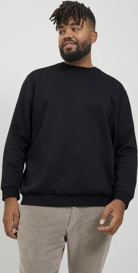 Jack & Jones BRADLEY Sweatshirt Black - Sweatshirts & hoodies - Sweatshirt & Camisolas com Capuz tamanhos grandes