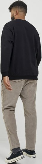 Jack & Jones BRADLEY Sweatshirt Black - Sweatshirts & hoodies - Sweatshirt & Camisolas com Capuz tamanhos grandes